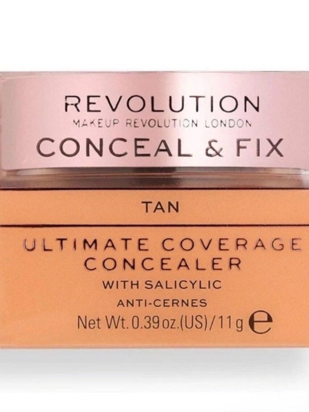 Makeup Revolution Conceal & Fix Ultimate Coverage Concealer- Tan